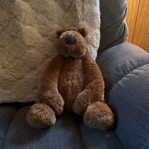 Gund Slacker Brown Bear Plush 19 Inch 15148 Flower Stuffed Animal Vintage